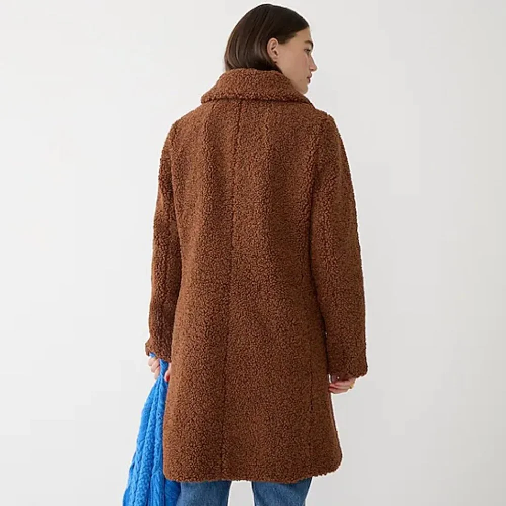 J. Crew Teddy Sherpa Lady Topcoat NWT Size M